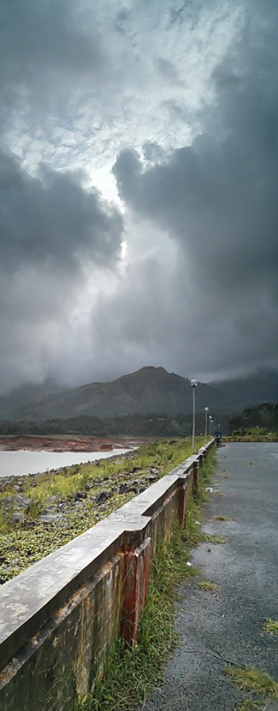 Shot on Nexus 4 - Vertical panorama of the Banasura Sagar Dam.