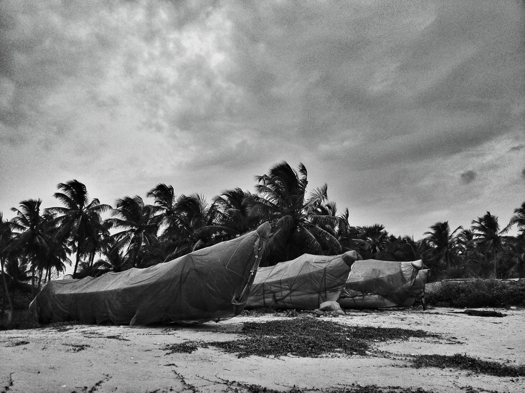 Packed up for the monsoon. Marvanthe, Karnataka