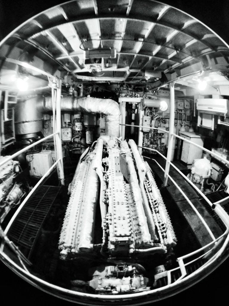 Inside the warship engine room. Karwar