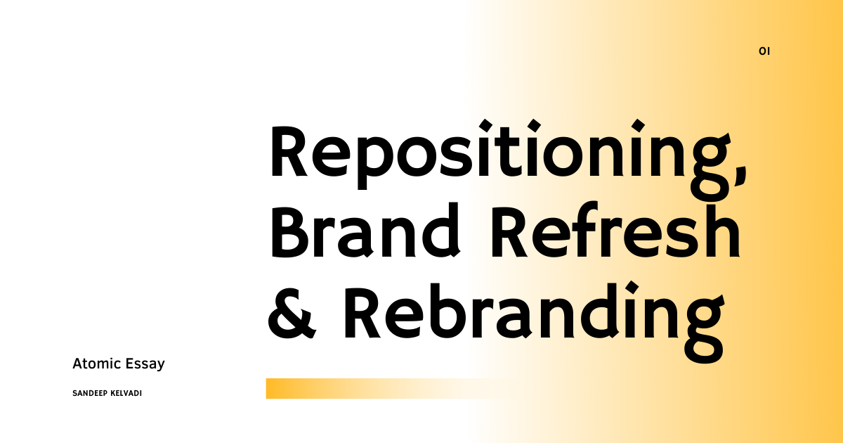 Repositioning, Rebranding & Brand Refresh
